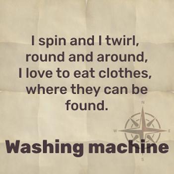 I spin and tumble and love to eat clothes – washing machine!