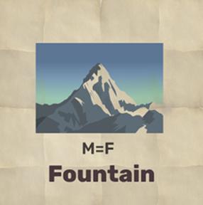 Mountain, replace the M with F, and you get – fountain!